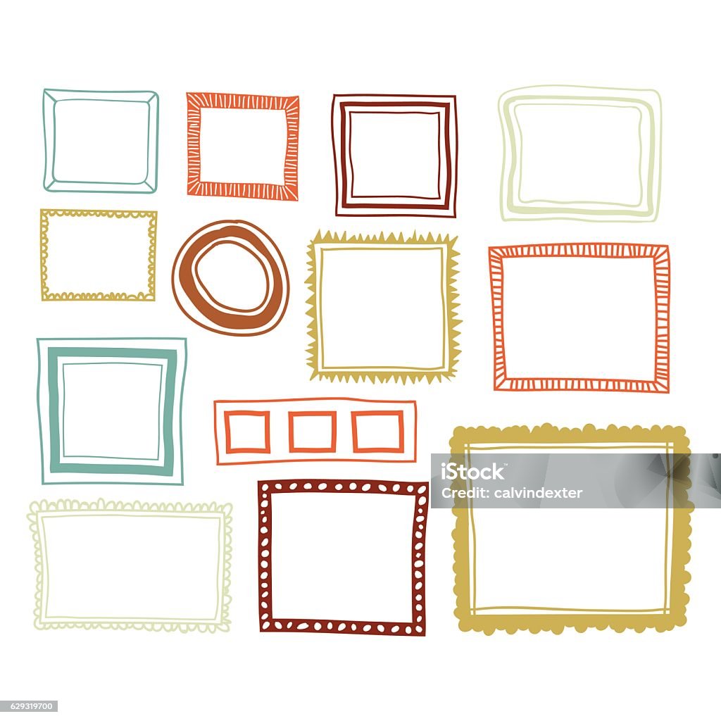 Set of color frames Vector illustration of a set of color frames Picture Frame stock vector