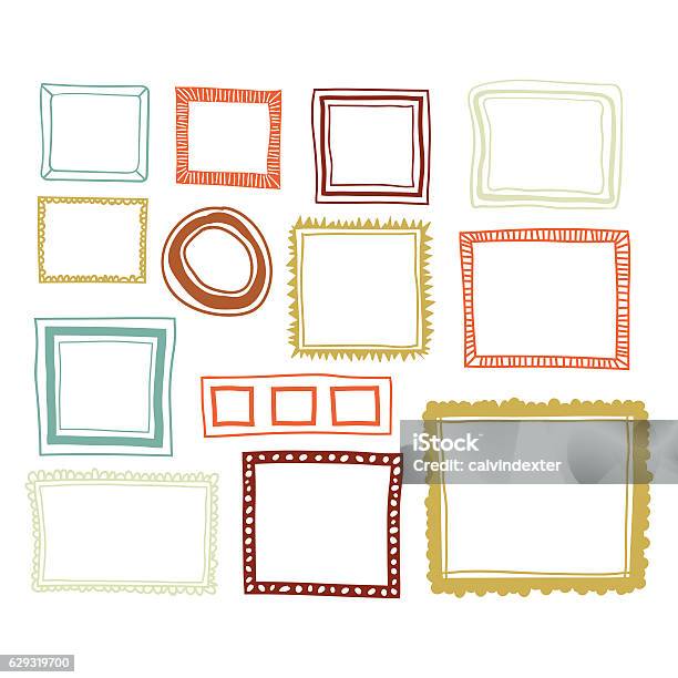 Set Of Color Frames Stock Illustration - Download Image Now - Picture Frame, Border - Frame, Drawing - Art Product