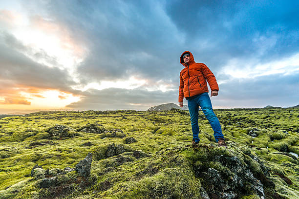 istock Adventurer on moss fields in Iceland 629321568