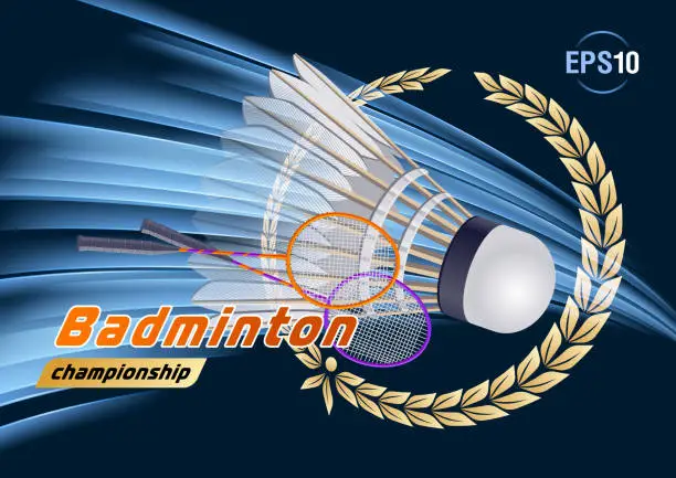 Vector illustration of Badminton