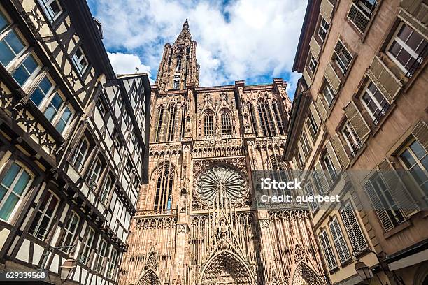 Cathedral De Nortedame In Strasbourg Stock Photo - Download Image Now - Strasbourg, Cathedral, Alsace