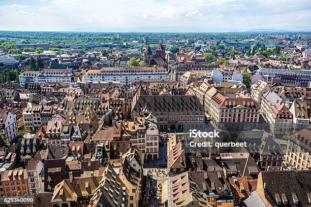 Skyline Strasbourg Stock Photo - Download Image Now - Strasbourg, Aerial View, City