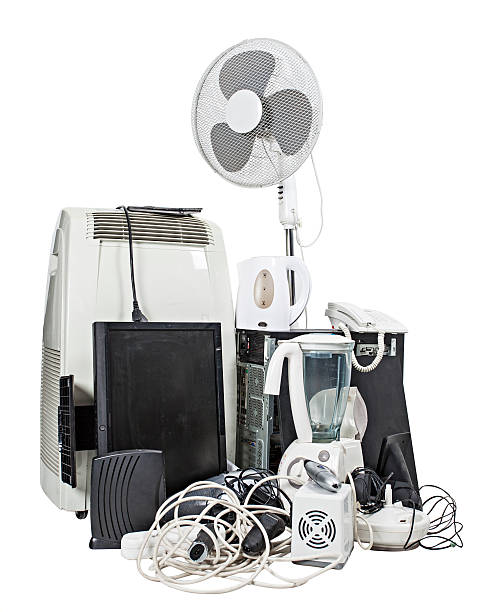 Electronics and appliances recycling stock photo