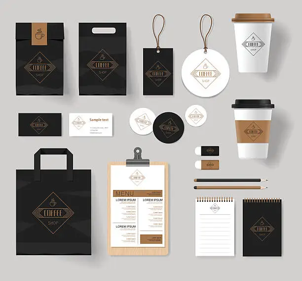 Vector illustration of corporate branding  for  coffee shop and restaurant