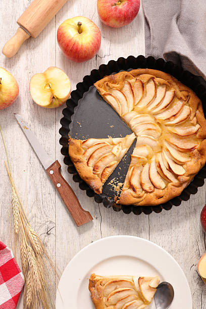 ciasto z jabłkami  - tart apple tart apple dessert zdjęcia i obrazy z banku zdjęć