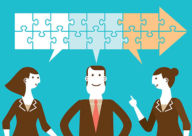 istock Progressive Business Meeting (Speech Bubbles and Puzzles) | New Business 629365194