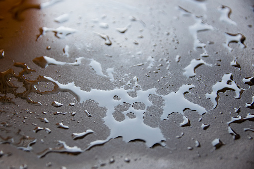 water Droplets on a metal Surface