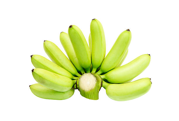 green banana isolate . stock photo