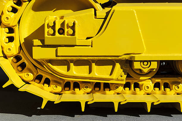 istock Bulldozer tracks detail 629367246