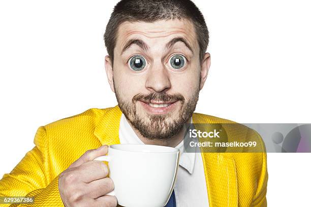 Strong Impact Of Caffeine Businessman Ready For Action Stock Photo - Download Image Now