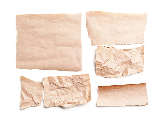 istock Recycled paper on white background. 629374968