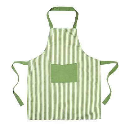 Kitchen apron isolated on white background.