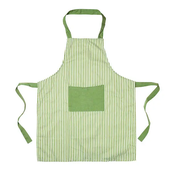 Kitchen apron isolated on white background.