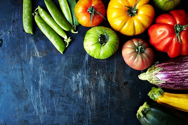 신선한 유기농 야채면  - heirloom tomato organic tomato green tomato 뉴스 사진 이미지