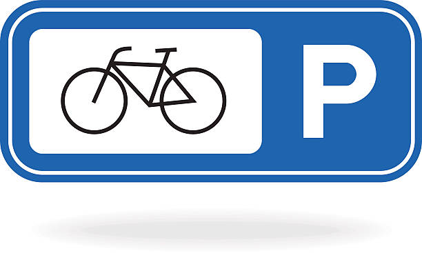 fahrrad parken -  - letter p direction letter black stock-grafiken, -clipart, -cartoons und -symbole