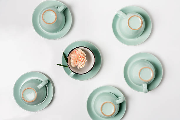 istock Clean dishes, coffee or tea cups set 629384256