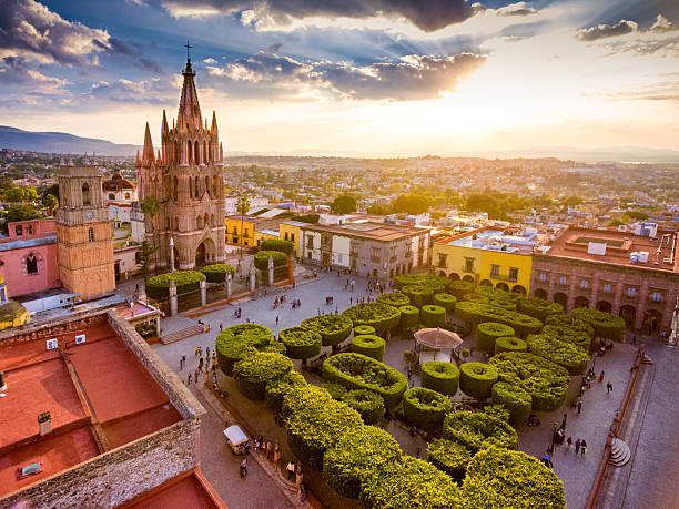 san miguel de allende messico - san miguel foto e immagini stock