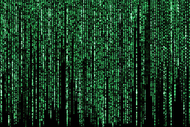 Matrix Matrix background, ideal to use to create digital composite about cyberpunk, cyberspace, hacking and other computer related topics. anonymous letter stock pictures, royalty-free photos & images