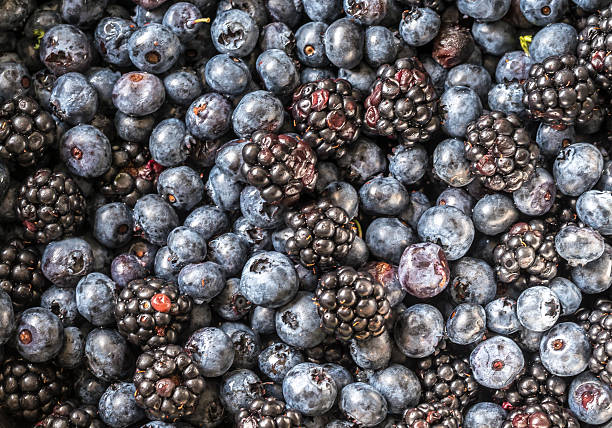 istock Blueberry and blackberry fresh 629398130