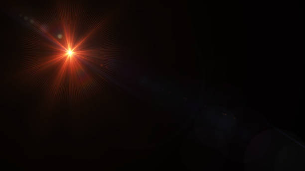 istock Digital lens flare effect in space. on black background. 629403572