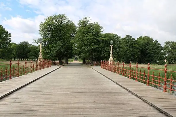 Bridge to public park "Grüngarten" in Schwerin, Mecklenburg-Vorpommern Germany
