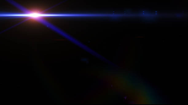 istock Digital lens flare effect in space. on black background. 629404260