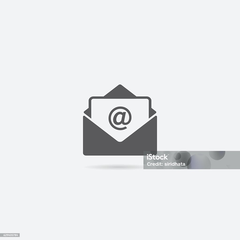 Abrir carta o icono de correo - arte vectorial de Correo electrónico libre de derechos