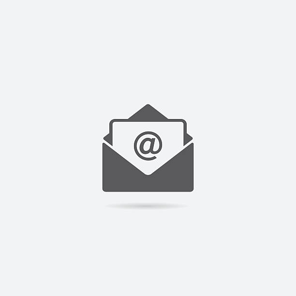 открытое письмо или значок почты - электронная почта stock illustrations