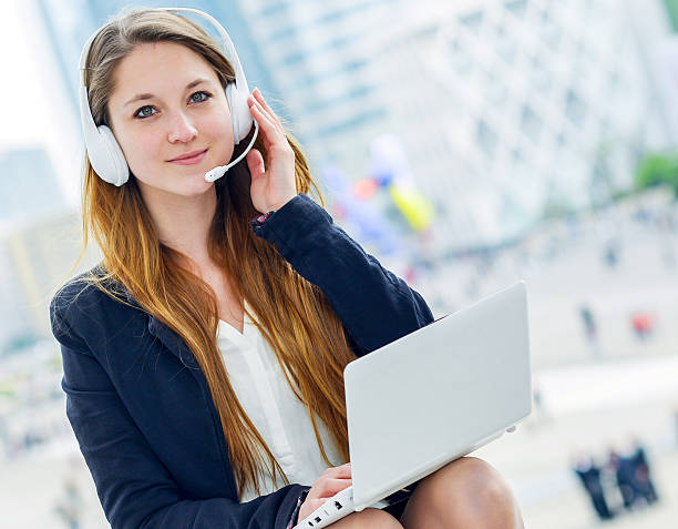 istock Very attractive hostess business home 629407054
