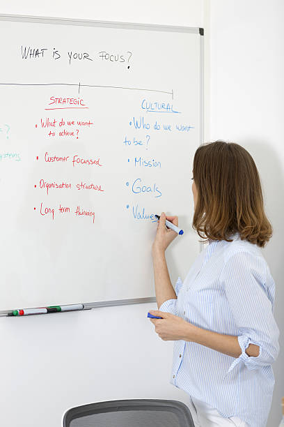 istock Business woman presenting 629411114