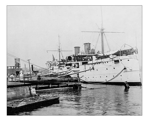 istock Antique photograph of Brooklyn Navy Yard (Brooklyn,New York,USA) 629412308