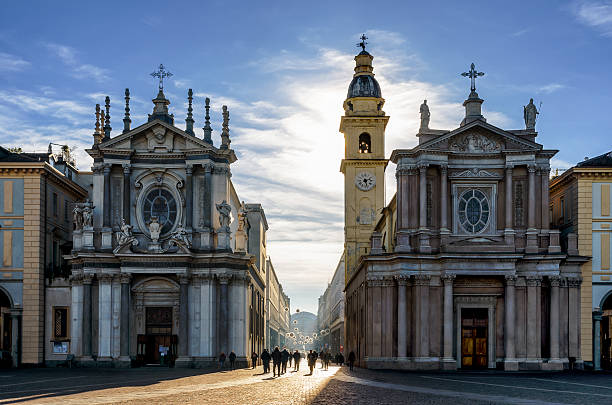 Turin, San Carlo Square stock photo