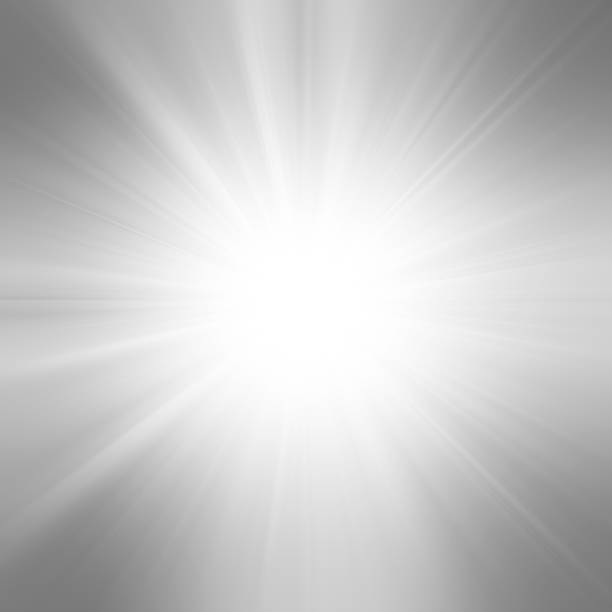 istock Illustration gray sunbeams. Bright monochrome sunbeams. 629412828