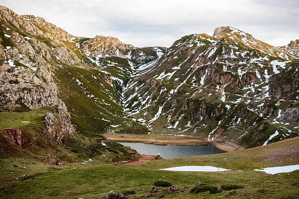 La Cueva Lake in Somiedo Natural Park, Asturias, Spain