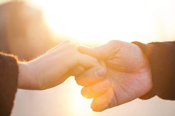 istock Couple holding hands at sunset 629427628