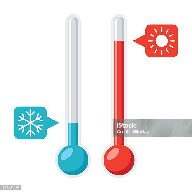 Illustration Vectorielle Du Thermomètre Vecteurs libres de droits et plus d'images vectorielles de Thermomètre - Thermomètre, Chaleur, Froid