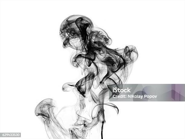 Texture Closeup Of Smoke Stock Photo - Download Image Now - Ink, Black Color, Smoke - Physical Structure