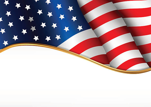 amerikanische flagge. unabhängigkeitstag banner. - patriotism american flag american culture fourth of july stock-grafiken, -clipart, -cartoons und -symbole