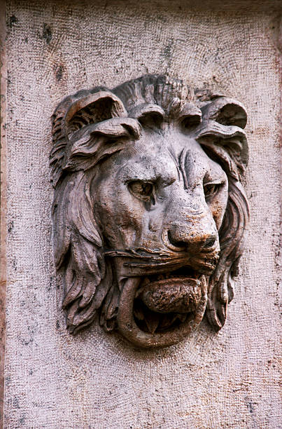 istock Budapest building element with the motive of a lion 629444546