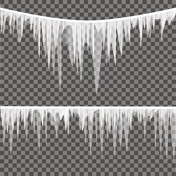 illustrazioni stock, clip art, cartoni animati e icone di tendenza di icicles su filo - icicle ice backgrounds melting