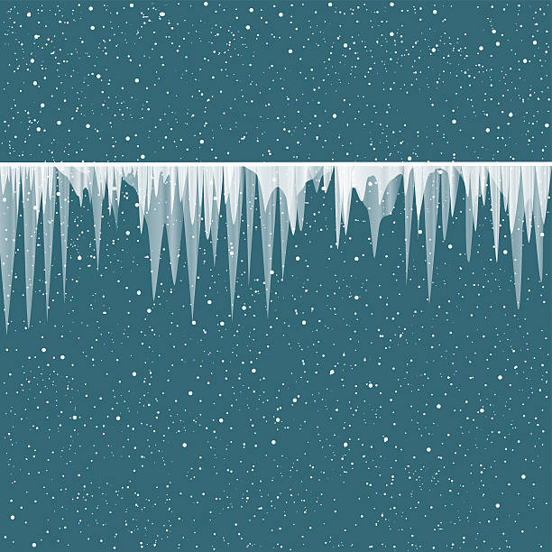 ilustraciones, imágenes clip art, dibujos animados e iconos de stock de alambre de nieve de carámbanos - icicle ice backgrounds melting