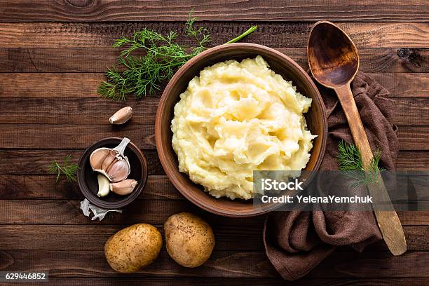 Mashed Potato Stock Photo - Download Image Now - Mashed Potatoes, Prepared Potato, Raw Potato