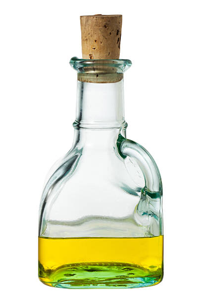 istock Olive oil bottle with cork. 629457484