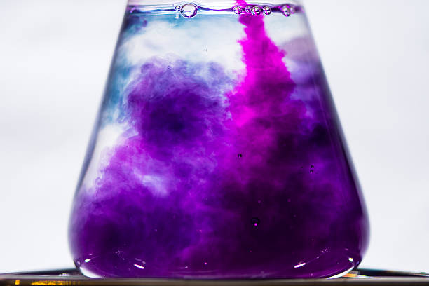 Pink purple and blue bubbles abstract pattern background.