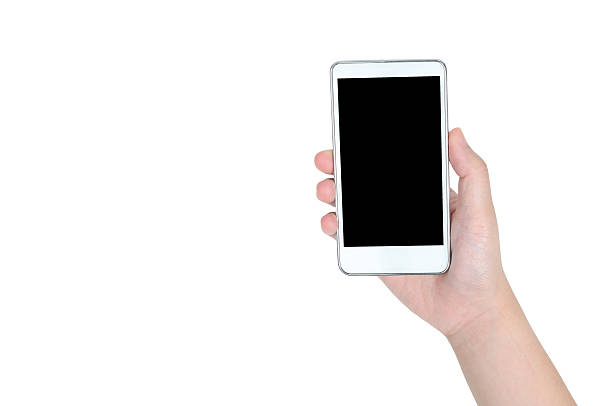 istock Woman hand with smart phone with clipping path 629482392