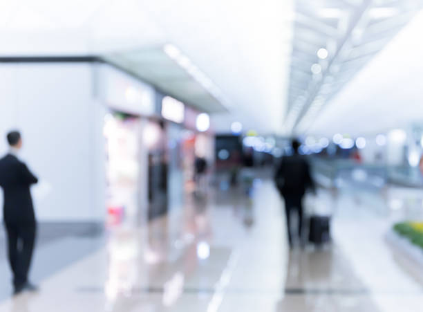 istock Abstract blur airport interior for background at Hong Kong 629483130