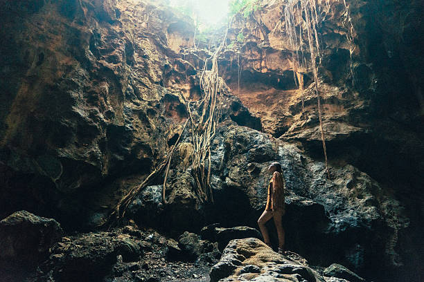 Big natural cave on Cres near Osor, light from above
