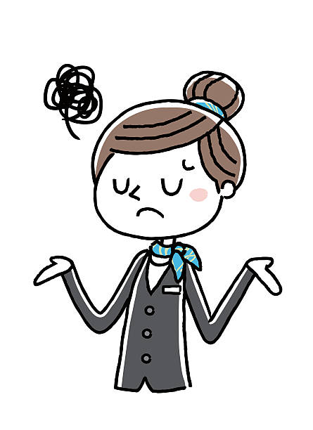 деловая женщина: беспокойная, ленивая - concierge women business training stock illustrations
