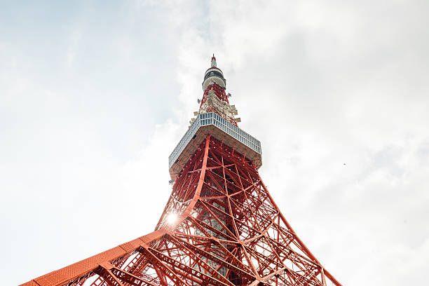 istock Tokyo tower from bottom in blue sky 629527096