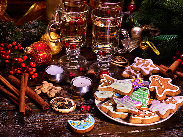 istock Still life with Christmas cookies, close-up. 629527484